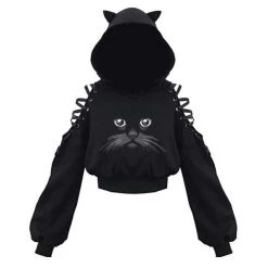 Cradle Of Goth Kitty Hoodie (plus Sizes Available) HOODIES & SWEATERS 15 Cradle Of Goth Kitty Hoodie (plus Sizes Available) HOODIES & SWEATERS