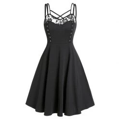 Cradle Of Goth DRESSES Roses And Lace Dress