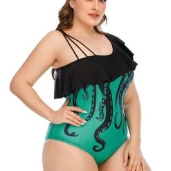 Cradle Of Goth Black Tentacles Swimsuit (plus Sizes Available) GOTH SWIMWEAR