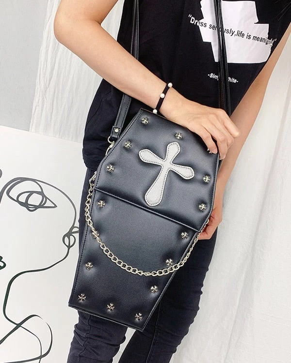Cradle Of Goth Coffin Shoulder Bag BAGS 1 Cradle Of Goth Coffin Shoulder Bag BAGS
