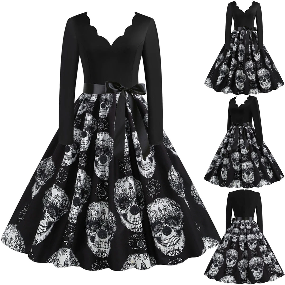 Cradle Of Goth The Dance Of The Dead Dress (plus Sizes Available) DRESSES 1 Cradle Of Goth The Dance Of The Dead Dress (plus Sizes Available) DRESSES