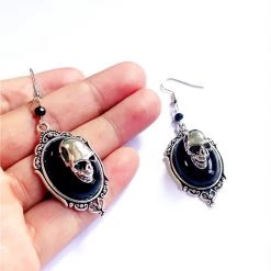 Cradle Of Goth Skulls In The Void Earrings