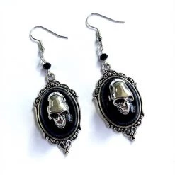 Cradle Of Goth Skulls In The Void Earrings