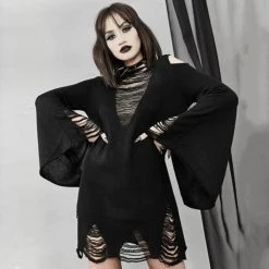 Cradle Of Goth Slashed Dress