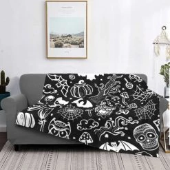 Cradle Of Goth BEDROOM Batty Throw Blanket
