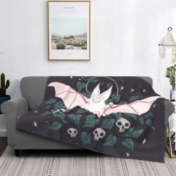 Cradle Of Goth BEDROOM Batty Throw Blanket