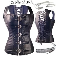 Cradle Of Goth Handmade Dark Goddess Corset (plus Size Available)