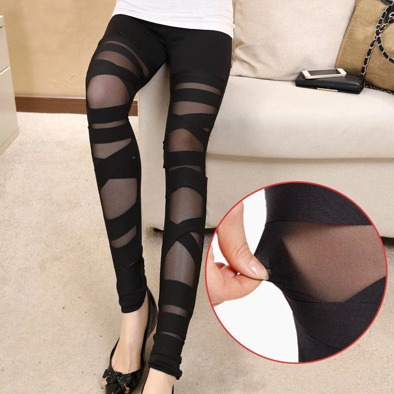 Cradle Of Goth TIGHTS & LEGGINGS Elastic Black Leggings 1 Cradle Of Goth TIGHTS & LEGGINGS Elastic Black Leggings