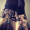 Cradle Of Goth Spiked Heart Or Ring Garter GARTERS
