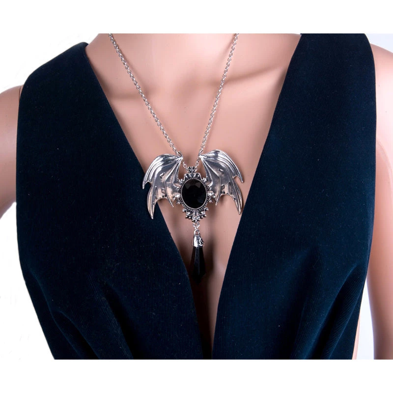 Cradle Of Goth Dark Energy Angel Necklace (Handmade) NECKLACES 3 Cradle Of Goth Dark Energy Angel Necklace (Handmade) NECKLACES