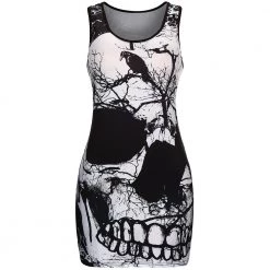 Cradle Of Goth Raven & Skull Dress