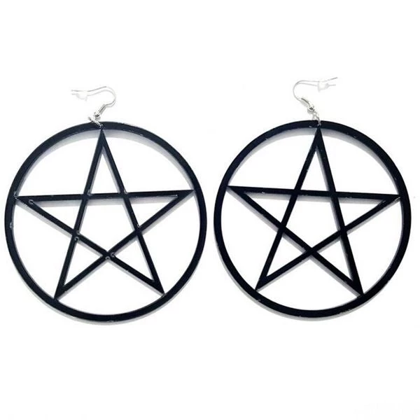 Cradle Of Goth Pentagram Earrings 1 Cradle Of Goth Pentagram Earrings