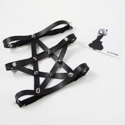 Cradle Of Goth GARTERS Spiked Pentagram Garter
