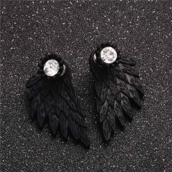 Cradle Of Goth Black Angel Wings EARRINGS 11 Cradle Of Goth Black Angel Wings EARRINGS