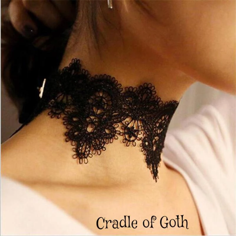 Cradle Of Goth Lacy Choker CHOKERS 1 Cradle Of Goth Lacy Choker CHOKERS