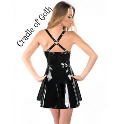 Cradle Of Goth LINGERIE The Night Vixen Dress (Vegan Leather)
