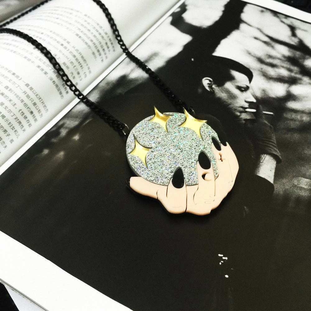 Cradle Of Goth NECKLACES Crystal Ball Necklace 4 Cradle Of Goth NECKLACES Crystal Ball Necklace