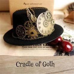 Cradle Of Goth HATS Steampunk Mini Top Hat
