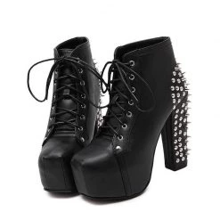 Cradle Of Goth Queen Of Spikes (Vegan Leather Boots) 11 Cradle Of Goth Queen Of Spikes (Vegan Leather Boots)