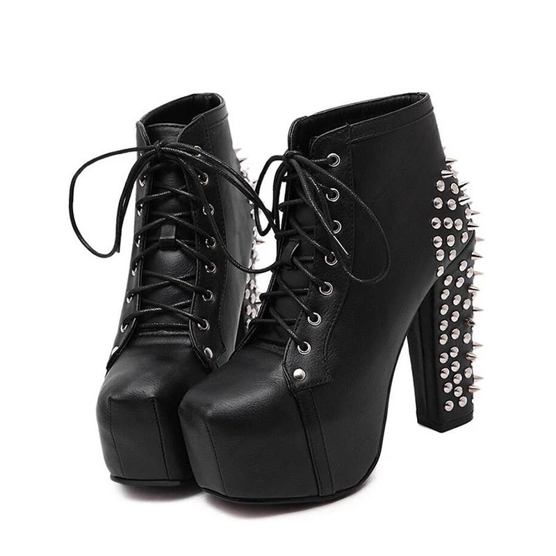 Cradle Of Goth Queen Of Spikes (Vegan Leather Boots) 5 Cradle Of Goth Queen Of Spikes (Vegan Leather Boots)