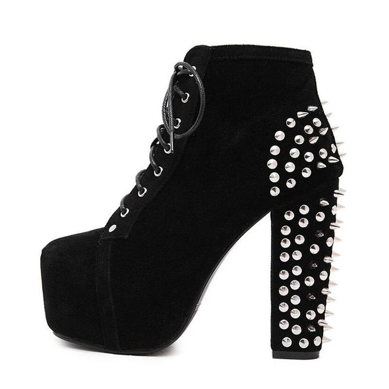 Cradle Of Goth Queen Of Spikes (Vegan Leather Boots) 2 Cradle Of Goth Queen Of Spikes (Vegan Leather Boots)
