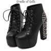 Cradle Of Goth Queen Of Spikes (Vegan Leather Boots)