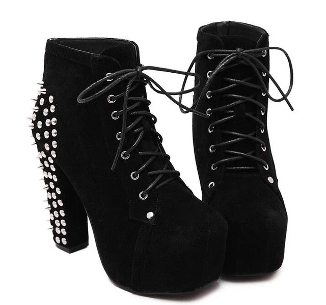 Cradle Of Goth Queen Of Spikes (Vegan Leather Boots) 3 Cradle Of Goth Queen Of Spikes (Vegan Leather Boots)