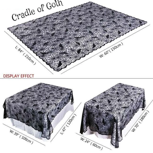 Cradle Of Goth Spiderweb Long Tablecloth KITCHEN 1 Cradle Of Goth Spiderweb Long Tablecloth KITCHEN