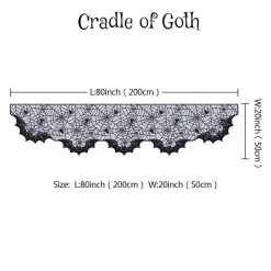 Cradle Of Goth Bats In A Spider Web Decoration