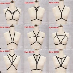 Cradle Of Goth CAGE BRAS & HARNESSES Handmade Harness Bra