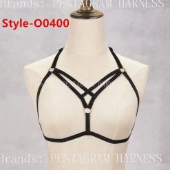 Cradle Of Goth CAGE BRAS & HARNESSES Handmade Harness Bra