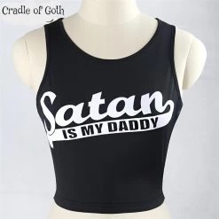 Cradle Of Goth Satan Is My Daddy Crop-Top