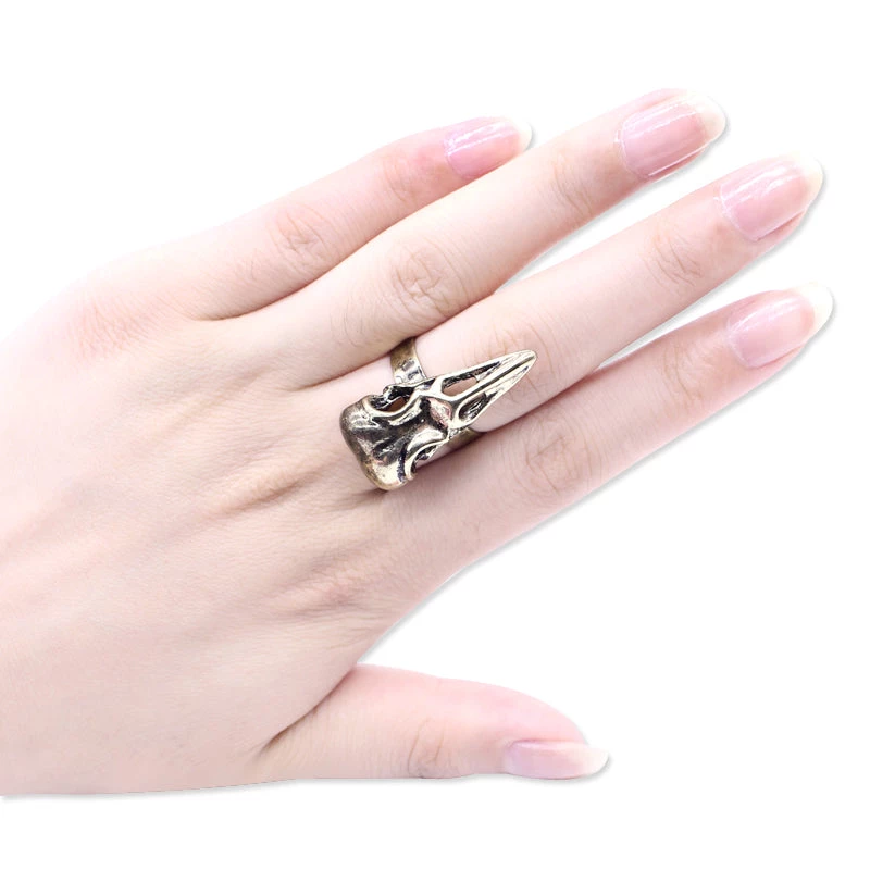 Cradle Of Goth Crow Skull Ring RINGS 5 Cradle Of Goth Crow Skull Ring RINGS