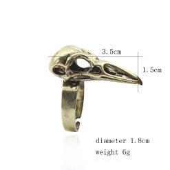 Cradle Of Goth Crow Skull Ring RINGS 11 Cradle Of Goth Crow Skull Ring RINGS
