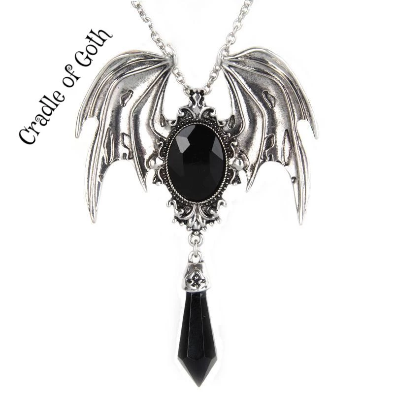 Cradle Of Goth Dark Energy Angel Necklace (Handmade) NECKLACES 1 Cradle Of Goth Dark Energy Angel Necklace (Handmade) NECKLACES
