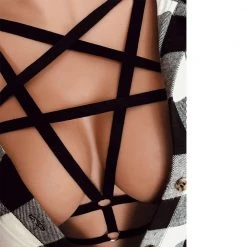 Cradle Of Goth CAGE BRAS & HARNESSES Pentagram Harness Bra