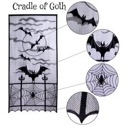 Cradle Of Goth Bats In The Night Tablecloth KITCHEN
