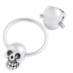 Cradle Of Goth Skull Hoop Earrings
