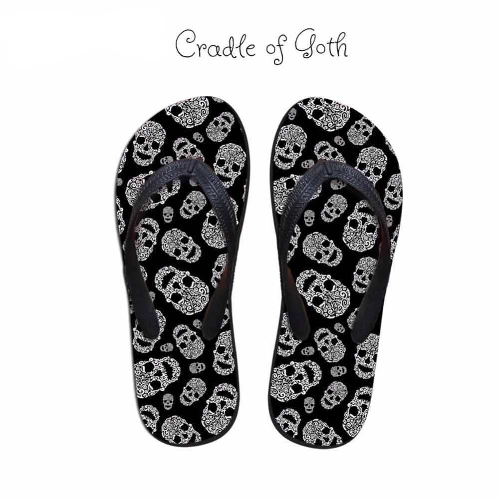 Cradle Of Goth Skull Flip-flops SHOES 1 Cradle Of Goth Skull Flip-flops SHOES
