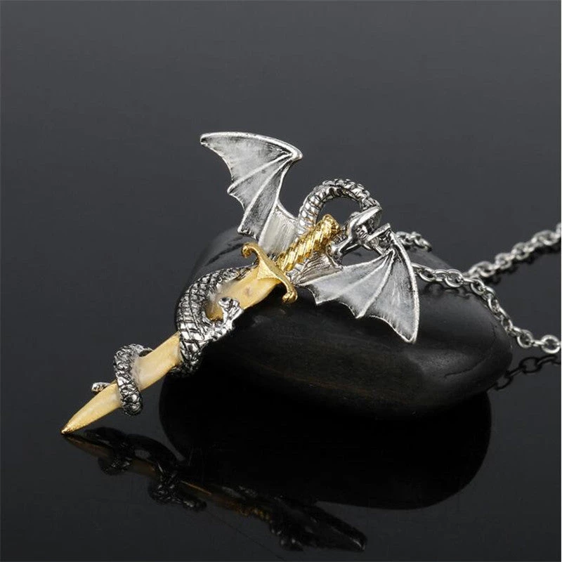 Cradle Of Goth NECKLACES The Dragon's Sword Pendant Necklace 3 Cradle Of Goth NECKLACES The Dragon's Sword Pendant Necklace
