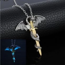 Cradle Of Goth NECKLACES The Dragon's Sword Pendant Necklace 10 Cradle Of Goth NECKLACES The Dragon's Sword Pendant Necklace