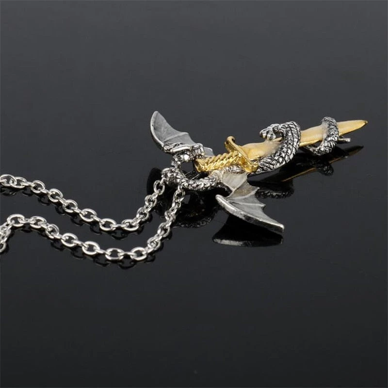 Cradle Of Goth NECKLACES The Dragon's Sword Pendant Necklace 7 Cradle Of Goth NECKLACES The Dragon's Sword Pendant Necklace