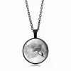 Cradle Of Goth Gray Moon Necklace