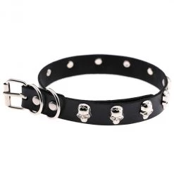 Cradle Of Goth Vegan Leather Choker With Skulls 8 Cradle Of Goth Vegan Leather Choker With Skulls