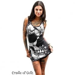 Cradle Of Goth Raven & Skull Dress