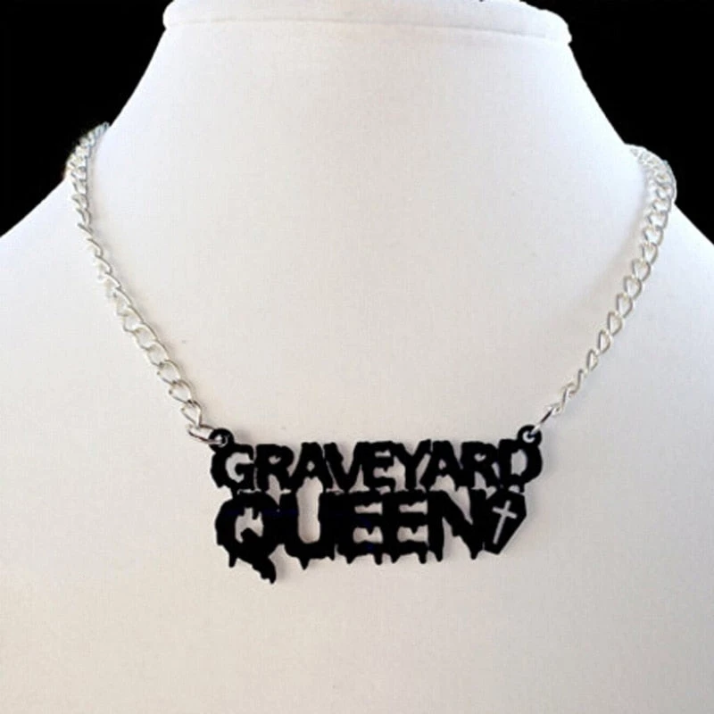 Cradle Of Goth Graveyard Queen Necklace 1 Cradle Of Goth Graveyard Queen Necklace