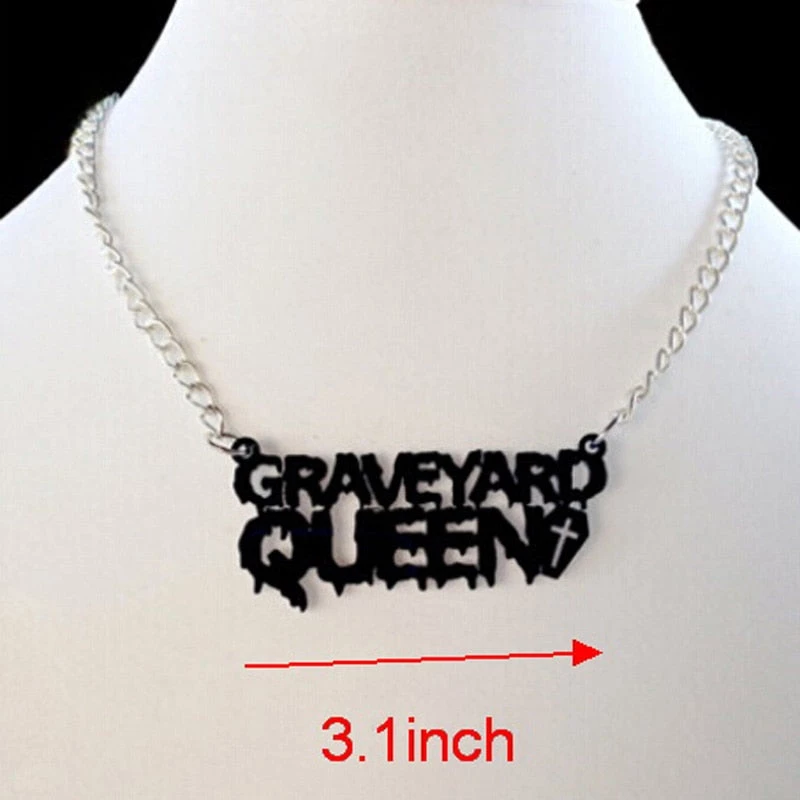 Cradle Of Goth Graveyard Queen Necklace 2 Cradle Of Goth Graveyard Queen Necklace