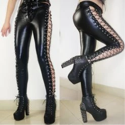 Cradle Of Goth Faux Leather Pants