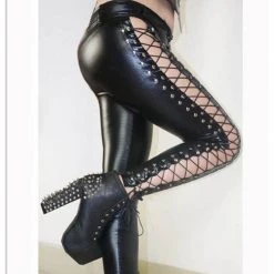 Cradle Of Goth Faux Leather Pants