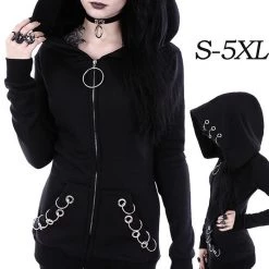 Cradle Of Goth Gothic Rings Hoodie (plus Sizes Available)